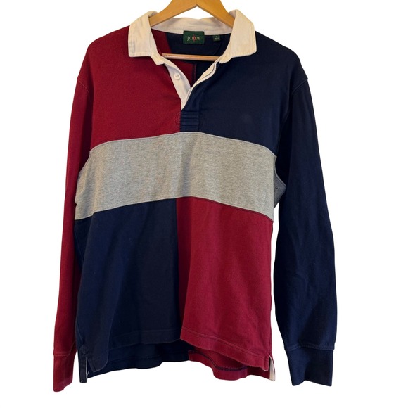 J. Crew Other - J Crew Mens Rugby Shirt‎ Long Sleeve Color Block Collared Size M